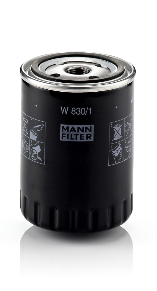 W 830/1, Olejový filtr, Filtr olej.MANN, MANN-FILTER, 028115561B, 1085801, 1318700, 3U7J6714AA, 97VW6714AA, 0451103290, 10-0316, 1003220002, 152071758745, 15416, 1682285580, 22530, 23.417.00, 4073, 50013513, 586036, 61202, 8671004295, ADV182129, BC-1295, C122, DO937, DP1110110028, EFL402, ELH4219, EOF066, FO195, FOF-10235, FT5347, FX0129