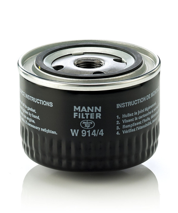 W 914/4, Olejový filtr, Filtr olej.MANN, MANN-FILTER, 5017809, 650383, 93156302, 93156351, VOF97, 93156953, 0451103093, 15307, 196-OS, 20.37.04/110, 23.114.02, 30738164, 367, 43.10.162, AW141, BC-1200, C103, DO262/B, DP1110110304, EFL347, ELH4170, EXL-178, FB5474, FT4674, FX0037, GFE163, GL958, H12W04, L17301, LS166