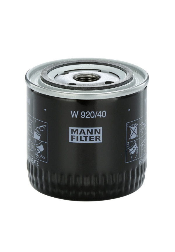 Filtr, pracovní hydraulika - W 920/40 MANN-FILTER - 10654074, 56457, LF3378