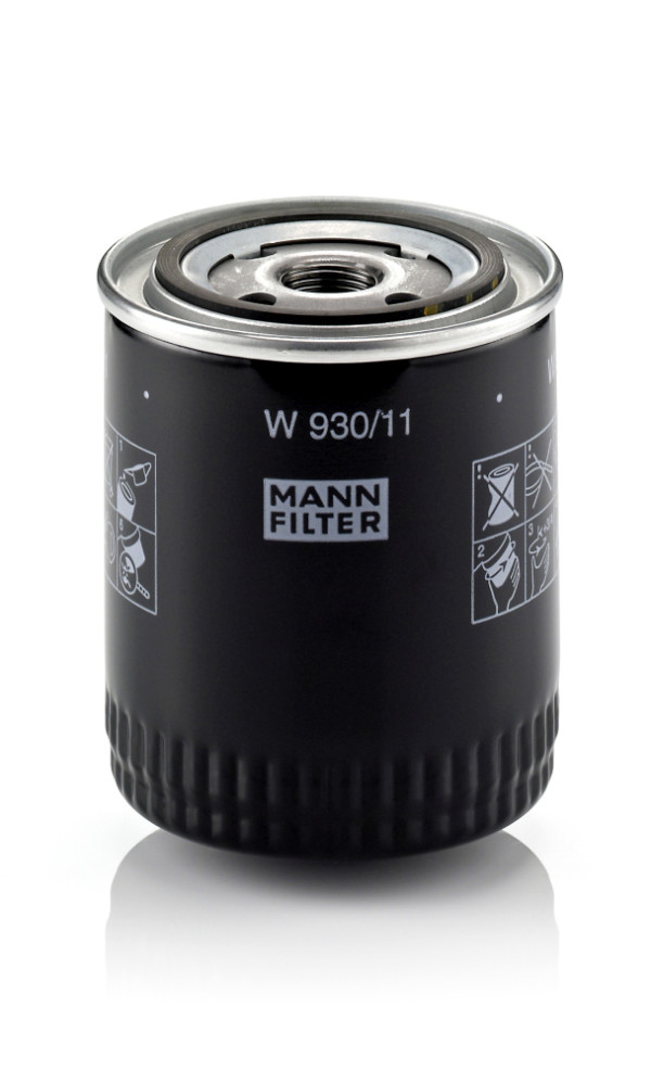 Oil Filter - W 930/11 MANN-FILTER - 1612184, 93156542, 6153085