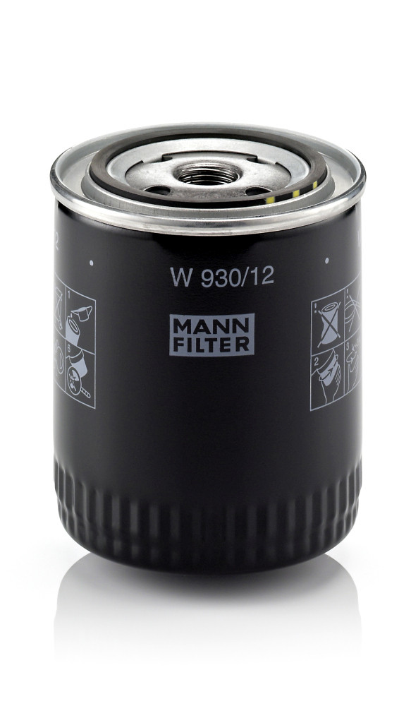Oil Filter - W 930/12 MANN-FILTER - 25067018, 5025133, 650385
