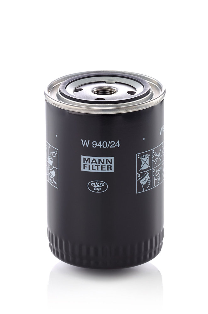 W 940/24, Olejový filtr, Filtr olej.MANN, MANN-FILTER, 0000801592, 0001472250, 0022714000, 02/100284, 116760603000, 1192860008, 1447048, 1447048V1, 20501K1470, 2.54.037, 25403711, 265-40242, 2654403, 3118119R1, 3652517M91, 3917694, 40531455, 4.115.0065A, 484074-0, 554329, 5568656314, 60507213, 70000-14653, 7984292, AEU2218, AEU2218EVA, P00016, P2654403, 01472230, 02/100284A