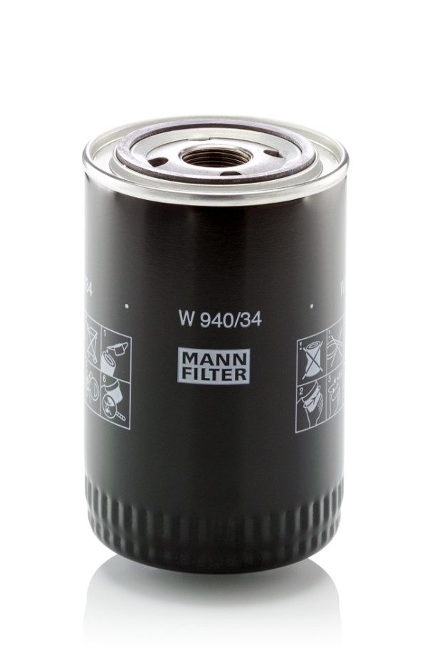 Oil Filter - W 940/34 MANN-FILTER - 11E170110, 1258952H1, 14503447