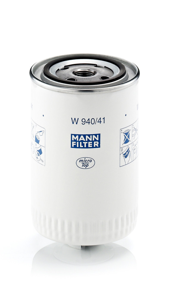 W 940/41, Filter, operating hydraulics, MANN-FILTER, 5006143645, 5010403652, 1535333, 7.59016, ELH4843, F026407111, FA6003, FA6003CPF, HC176, HF35341, HW013, P11167, R1003, SP-1262, Z283, LS959, P7111, E5010403652