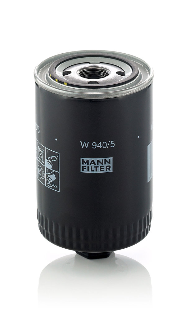 W 940/5, Oil Filter, MANN-FILTER, 0001140201, 01173481, 05500774, 05919130, 0690260, 1039208, 1088209M91, 1160024, 1-32569-025-0, 1350576, 1992338, 20120822, 28-006, 4115059, 4999/50338, 5000861, 5001846637, 5060-7380, 5106133, 5411316400, 600-211-5240, 60021-1623-0, 6.0541.18.8.0009, 61584009, 637122, 700724568, 710.10.70.332, 7.119.228.53, 711922853, 7995000510