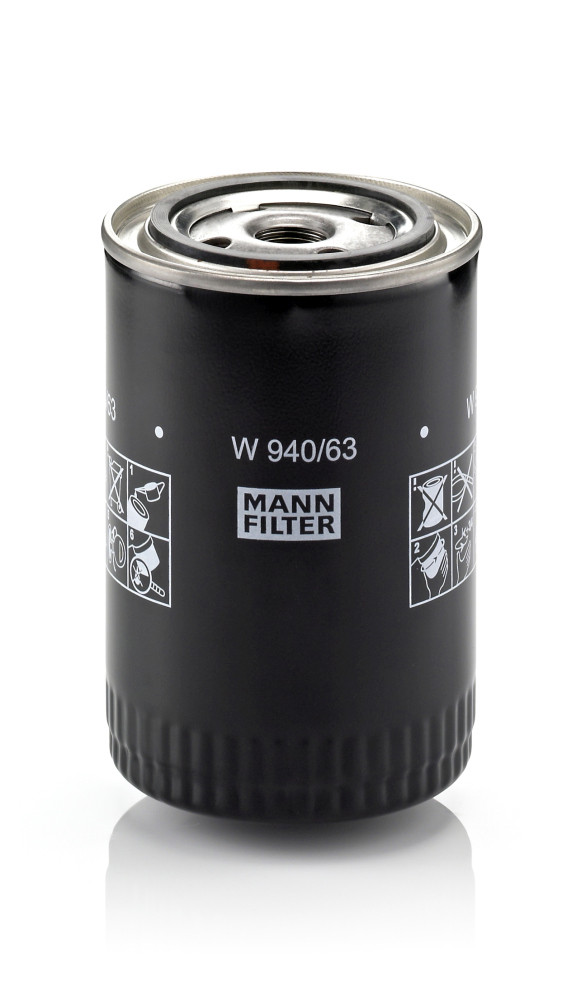 Oil Filter - W 940/63 MANN-FILTER - 2654403, 505511, 1535335