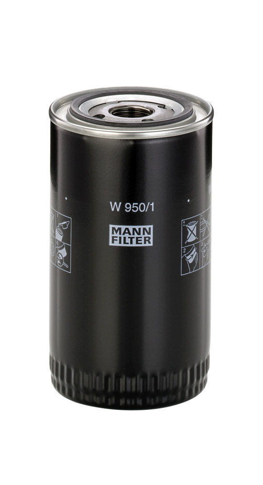 W 950/1, Oil Filter, MANN-FILTER, 127695-35150, 182590, 42579931, 6673956A1, 7423135, 7984473, 445516C1, 5000856, 5000857, 5000858, A730X6714EPA, D8NNF933AC, 0451203002, 106.118.06/110, 1534597, 23.152.00, 30758002, 4015, 43.10.140, 619, 8003764, 92027E, AL-33, AW20, BC-1202, BT342, DAV111, DGM/O950, DO265, EFL215
