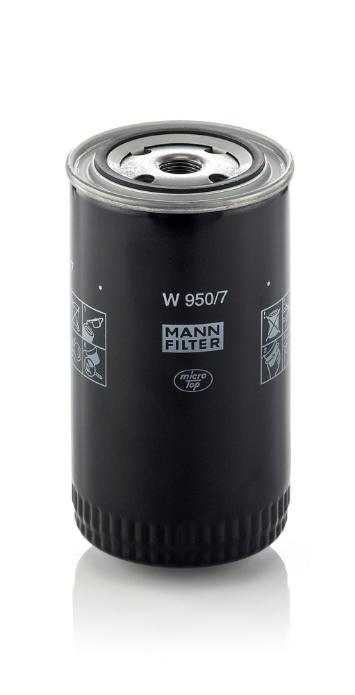 W 950/7, Oil Filter, MANN-FILTER, 0000800013, 0001472220, 0003563603, 0075065702, 02/100073, 061115561, 1152673, 1447031, 15208-9X800, 1565204, 17262703, 2474-6018, 2654407, 265-4410, 3214797R1, 4.115.066, 525515D1, 6676230A1, 740911, 75065702, 7984717, 86.05500-6005, 960698, ABP/N10G-LF699, BHC5054, PK2654407, Y2654407, 0011372750, 02/100073A, 1446675M91