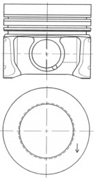 Piston with rings and pin - 41095600 KOLBENSCHMIDT - 03L107065J ...