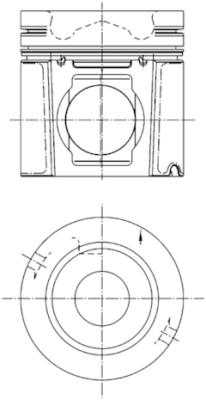 Piston with rings and pin - 99500600 KOLBENSCHMIDT - 1486832, 1518356 ...