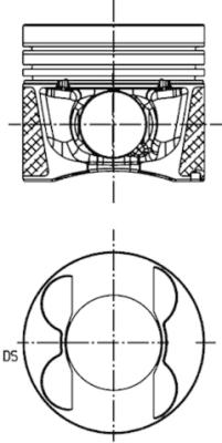 41713600, Piston with rings and pin, KOLBENSCHMIDT, Mercedes-Benz G-Class(W461) Vito(W639) Viano(W639) Sprinter(B906) OM642.975/990/992/993 2006+, 6420301217, 6420301418, A6420301217, A6420301418, 001PI00106000, 87-427400-00