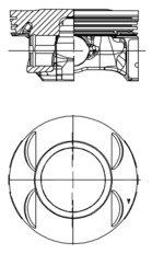 40199600, Kolben mit Ringen und Bolzen, KOLBENSCHMIDT, Chevrolet Cruze Orlando Opel Astra Insignia Vectra Zafira 1,8i 2H0/F18D4/A18XEL/A18XER/Z18XER 2007+, 55567934, 55567935, 55567940, 55567941, 55574537, 55576441, 623596, 623597, 625012, 011PI00105000