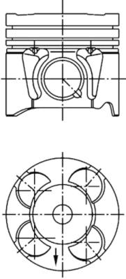 41660600, Kolben mit Ringen und Bolzen, KOLBENSCHMIDT, 55581880, 625089, 55581881, 625090, 55581882, 625091