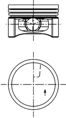 40219600, Kolben mit Ringen und Bolzen, KOLBENSCHMIDT, 7701475781, 8200092771, 8200280064, 69L23, 87-450000-00, PA9268