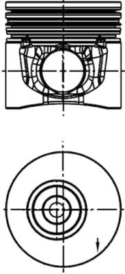 40269610, Piston with rings and pin, KOLBENSCHMIDT, FPT Iveco New Holland F4CE0654* F3DFE613* F4GE0457* F4GE0487* F4GE0687* N45MNSF40* N45MNTF40* N45MNTF41* N67MNTF40* N67MNTF41* N67MNTF42*, 2831202, 0102701