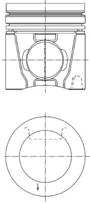40276600, Píst včetně kroužků a čepu, Píst komp.D 9 A/kom.77,90mm, KOLBENSCHMIDT, 120L145, 20508852, 20866676