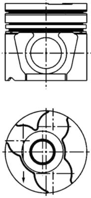 40307600, Kolben mit Ringen und Bolzen, KOLBENSCHMIDT, 062107065B, 1511200, 87-143000-00, 93L45