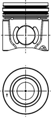 40352600, Piston with rings and pin, KOLBENSCHMIDT, Daewoo Novus Irisbus Europolis Iveco EuroCargo EuroFire Afriway F4AE0481* F4AE0681* , 2992558, 2996853, 2994011, 504017243, 2995671, 2996098, 2996316, 0099300, 87-145000-00, PA9347, S01020, 102095