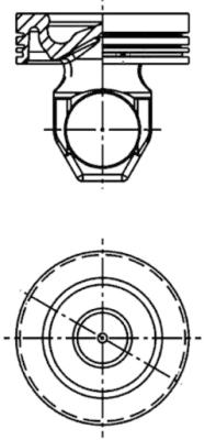 40265600, Piston with rings and pin, KOLBENSCHMIDT, 20364470, 20364480, 0380300, 80-5140-00-2, 0384300, 131KB2, 131KB5, 131L3