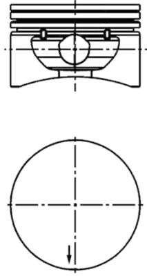 40380600, Piston with rings and pin, KOLBENSCHMIDT, Opel Astra Combo Meriva Vectra Zafira 1,6i Y16XE/Z16SE/Z16XE 2001+, 13101859, 13101860, 5623195, 623076, 9157377, 9157378, 9227786, 9227787, 0121200, 24146, 87-125600-00, 79L55, 8712560000
