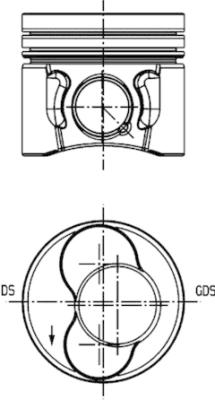 40421610, Piston with rings and pin, KOLBENSCHMIDT