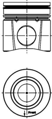 40588600, Piston with rings and pin, KOLBENSCHMIDT, Cummins Volkswagen Worker ISB-135 ISB-150 ISB-170 ISB-185 ISB-220 ISB-250 ISB-275 2005+, 1403971, 4025011, 402501100, 4089260, 408926000, 4897512, S0210530, 3920691, 3934047, 3972884, 4089258, Z4025011