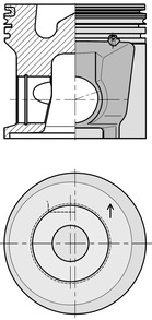 40622600, Kolben mit Ringen und Bolzen, KOLBENSCHMIDT, John Deere 4045DF* 4045TF* 6068TF*, RE515372, 106031, 106L21, RE28919