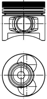 40654600, Kolben mit Ringen und Bolzen, KOLBENSCHMIDT, VM Motori D703L D704L D703LT D704LT D704TE2 D706LT D706LI MR704LS MR704LX MTU 4R700 4R700C 4R700M91 4R700M91 4R700M93 4R700M94, 09.42.4276, 1.025.2082.G, 46.06.2087F, 10252082, 10252082G, 10272015, 10272015F, 3152008003