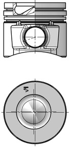 40710600, Kolben mit Ringen und Bolzen, KOLBENSCHMIDT, 04281422