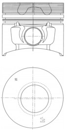 40773600, Kolben mit Ringen und Bolzen, KOLBENSCHMIDT, Deutz  Volvo L20B/L20F/L25B/L25F/L28F F2L2011* F3L2011* F4L2011* F2M2011* F3M2011* F4M2011* D3D* 2001+, 04281445, 11370622, 04281447, 11370623, 1019700, 87-146500-00, 1019710, 94L37, 04281453, 4281447, 4281453