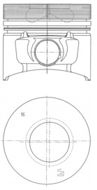 40774610, Kolben mit Ringen und Bolzen, KOLBENSCHMIDT