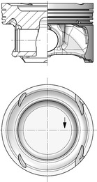 40862600, Piston with rings and pin, KOLBENSCHMIDT, Mercedes-Benz Vito/SLK/SLC/GLE/GLK/GLC/C-Class/E3-Class M274.920 2014+, 2740300117, 87-440500-00, 2740300817, 2740301517, 2740301617, 2740302417, A2740300117, A2740300817, A2740301517, A2740301617, A2740302417, 001PI00200000, 2740300417, 2740371401, A2740300417, A2740371401