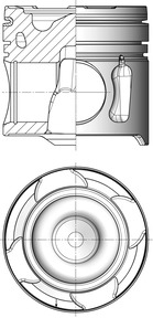 41255610, Piston with rings and pin, KOLBENSCHMIDT, MAN TGL/TGM Lion´s City D0834LFL* D0834LOH* D0836LFL* D0836LOH* Euro5/6 2005+, 51.02500-6310, 51025006310