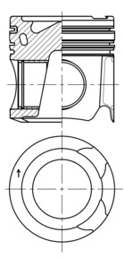 41276600, Kolben mit Ringen und Bolzen, KOLBENSCHMIDT, Manitou MRT Mercedes-Benz Truck & Bus Actros MP4/MP5 Antos Arocs Atego Citaro Conecto Integro(O550) Intouro Unimog Setra Bus MultiClass OM934* OM936* Euro6 2012+, 9360300617, 9360300817, 9360302317, A9360300617, A9360300817, A9360302317