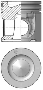41503600, Píst včetně kroužků a čepu, Píst komp.BF 4/6 M 1013/kom.71,00mm, KOLBENSCHMIDT, 04207594, 04253313, 04253314, 04253386, 04501348, 04501349, 9169/00, 0999900