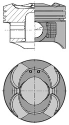 41513620, Píst včetně kroužků a čepu, Píst komp.1,0i 12V, KOLBENSCHMIDT, Smart Fortwo Coupe Cabrio M132.910 2007+