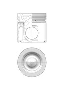 41517600, Piston with rings and pin, KOLBENSCHMIDT, 1769338, 1798596, 061PI00101000, 56156880, 87-437600-00, 127KB9, 127L39