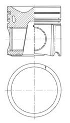 41659600, Kolben mit Ringen und Bolzen, KOLBENSCHMIDT, Mercedes Benz Actros MP2/MP3 OM541.991 OM941.991 OM942.991 OM942.992 2003+, 5410303517, A5410303517, 87-420900-50