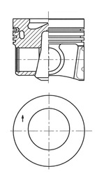 41708600, Kolben mit Ringen und Bolzen, KOLBENSCHMIDT, Audi A3 Seat Leon Škoda-VW Octavia-III Volkswagen Golf 1,6TDI CXXB DBKA Euro6 2013+, 04L107065AS, 028PI00166000