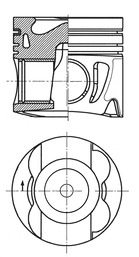 41712610, Piston with rings and pin, KOLBENSCHMIDT