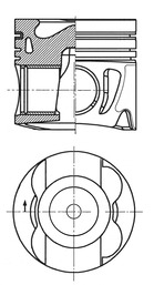 41712600, Kolben mit Ringen und Bolzen, KOLBENSCHMIDT, Jeep Compass Mercedes-Benz C-Class(A205/C204/C205/S204/S205/W204/W205) E-Class(A207/C207/S212/W212) GLK-Class(X204) M-Class(W166) S-Class(V221/W221/V222/W222/X222) V-Class(W447) GLC/GLE Sprinter Vito OM651* 2008+, 6510301917, 6510302017, A6510301917, A6510302017, 001PI00133000