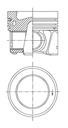41785610, Kolben mit Ringen und Bolzen, KOLBENSCHMIDT, MAN TGE Volkswagen California T6 Crafter Grand California Multivan-VI Transporter-VI 2,0TDi CXFA CXGA CXGB CXHA CXHB CXHD DASA DASB DAUA DAUB DAVA DAWA 2017+, 028PI00155001