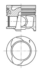 41812600, Píst včetně kroužků a čepu, Píst komp.1,5dCi/kom.47,00mm, KOLBENSCHMIDT, 120A11104R, 120A13419R, 120A18001A, 021PI00128000