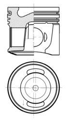 41859600, Piston with rings and pin, KOLBENSCHMIDT