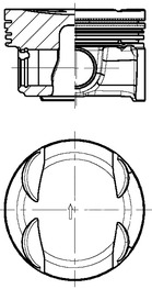 42138620, Kolben mit Ringen und Bolzen, KOLBENSCHMIDT, 04E107065EJ, 04E107065GL