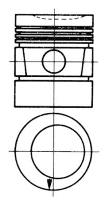 90278610, Piston with rings and pin, KOLBENSCHMIDT, 0012901, 6460016, 80-1063-50, 0013201, 075229, 07560300107550, 07560-3001-07550, 12901, 7560300107550