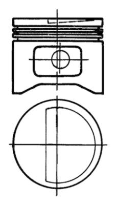 90382700, Piston with rings and pin, KOLBENSCHMIDT