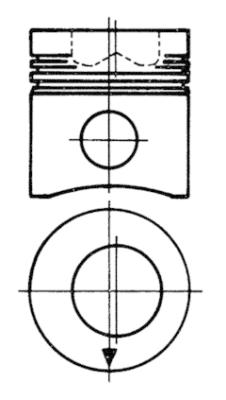 90730600, Kolben mit Ringen und Bolzen, KOLBENSCHMIDT, 1806094C1, 87-243600-00, 3136593R1, 3144663R92, 0896500, A350183STD, 098030, 098030B1F1RI2, 09830100109842, 09830-1001-09842, 896500, 9830100109842, A350183