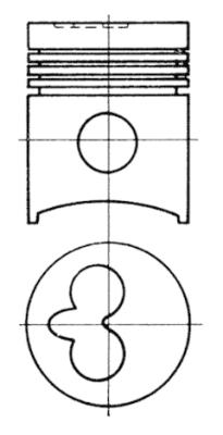 91007600, Piston with rings and pin, KOLBENSCHMIDT, 12158463, 6.206.0.160.001.7, 1512600, 090095, 090095++F2, 09064100109000, 09064-1001-09000, 620601600017, 9064100109000