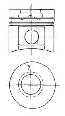 40073620, Piston with rings and pin, KOLBENSCHMIDT, Deutz F2M1011* F3M1011* F4M1011*